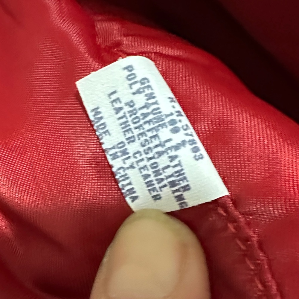 Styleworks Red genuine leather Zip-Up Vintage Vest men’s sz XL - Picture 5 of 10